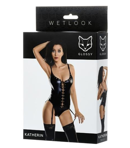 Body sa halterima wetlook - glossy "katherin"